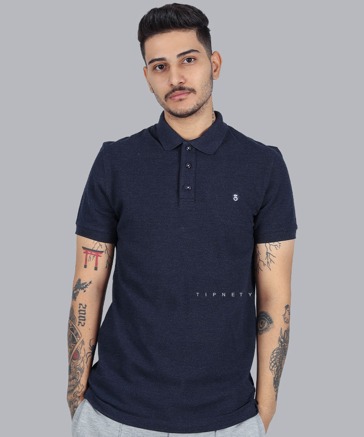 تیشرت یقه دار مردانه ساده 1493