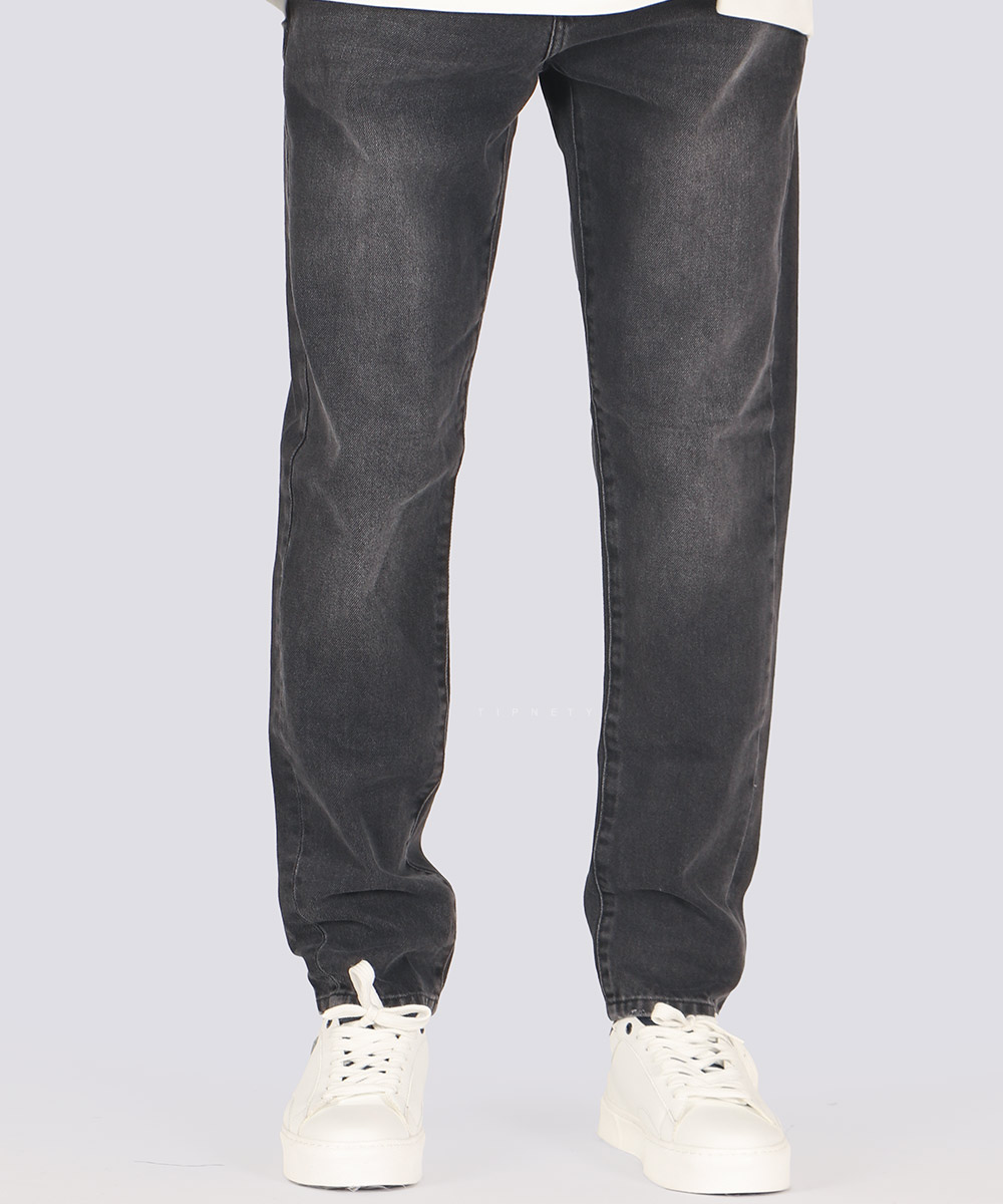 شلوار جین مام فیت مردانه ذغالی 0427