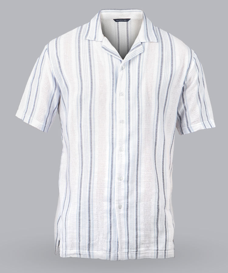 پیراهن یقه انگلیسی مردانه کنفی 1258