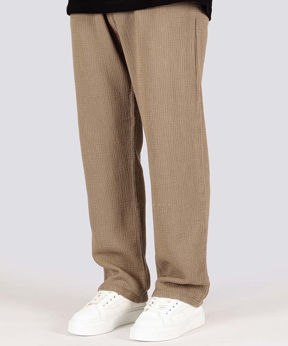     کرم تیره شلوار پارچه ای بگ استایل 1020  - تصویر 3