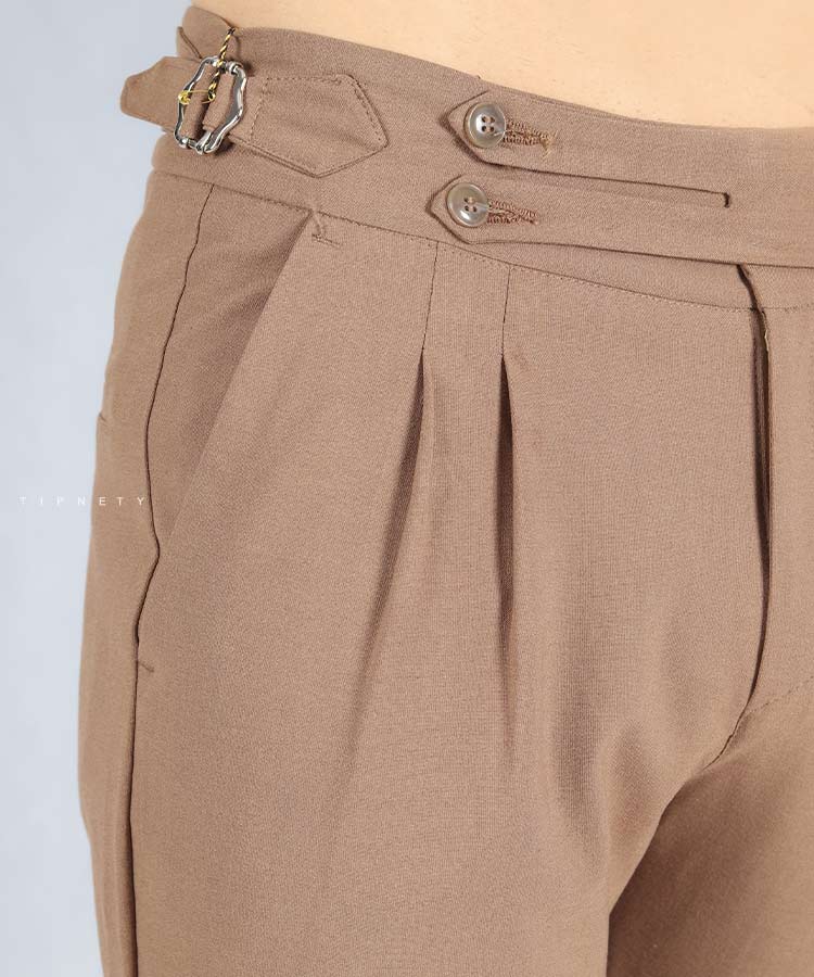                                                                                                             ذغالی مشکی شکلاتی سبز کرم شلوار پارچه ای فیت 0780  - تصویر 7