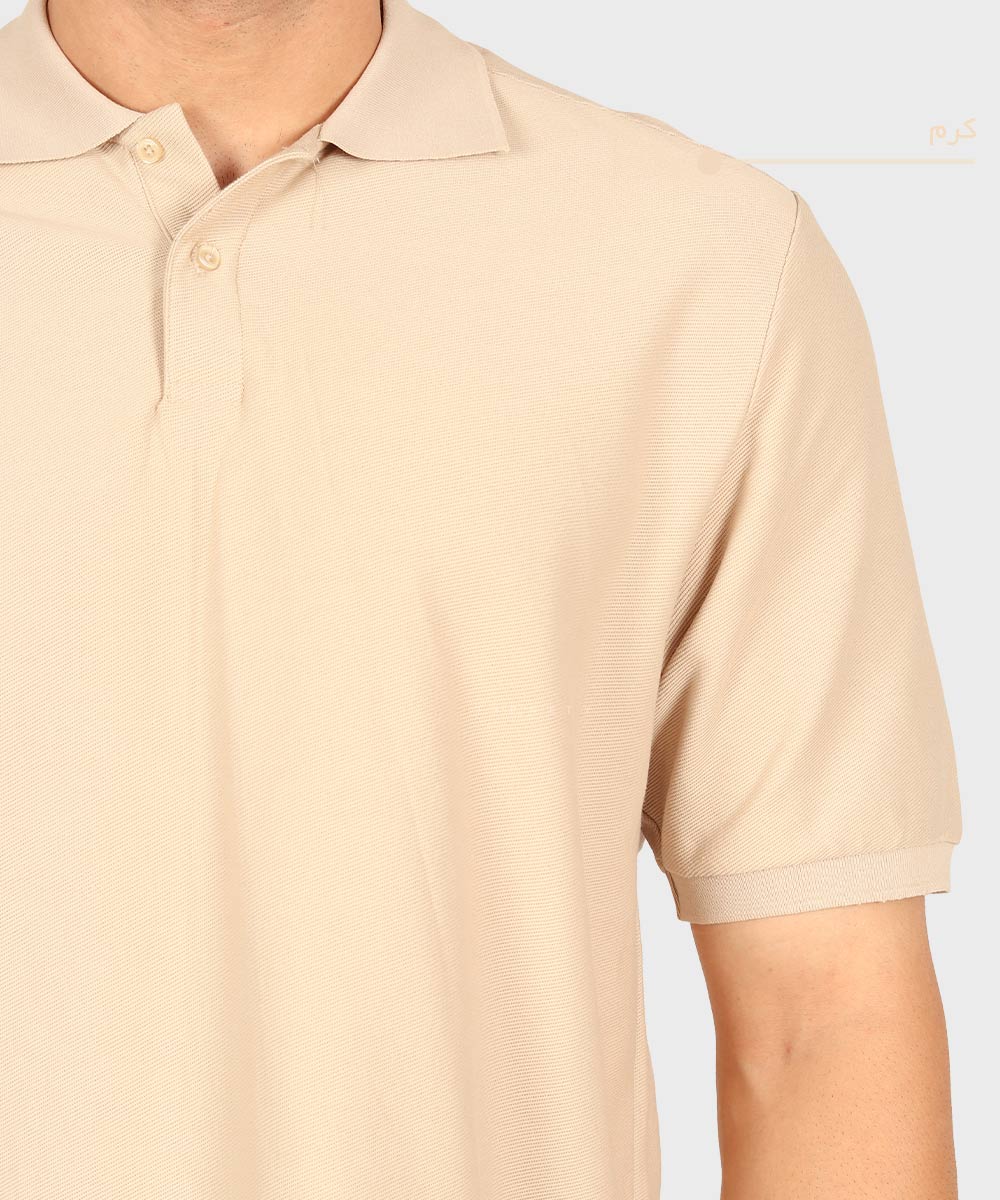                               سورمه ای سبز صدری کرم تیشرت یقه دار 0596  - تصویر 4