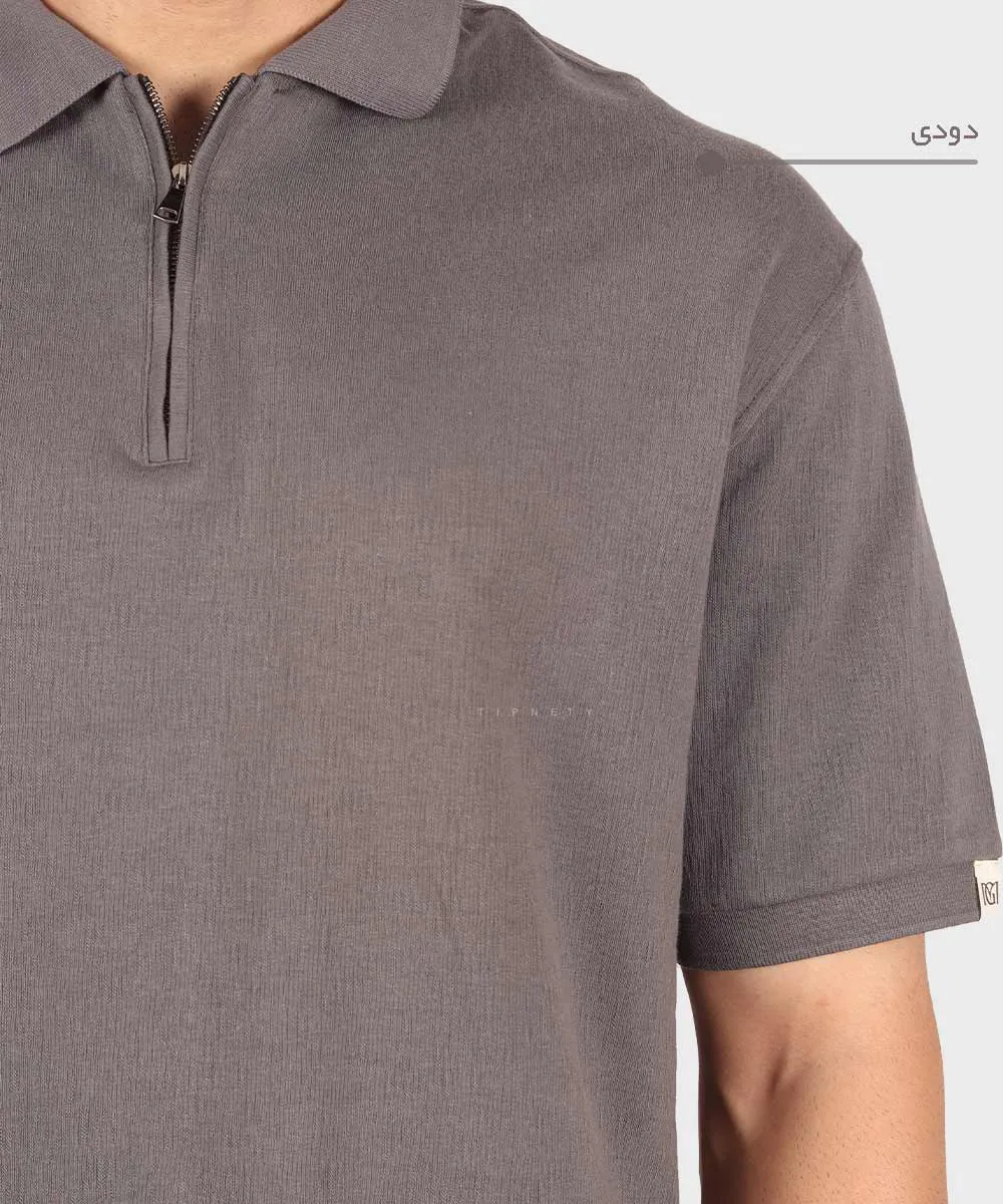 مشکی دودی شیری صدری سورمه ای خاکی تیشرت یقه دار 4036  - تصویر 12