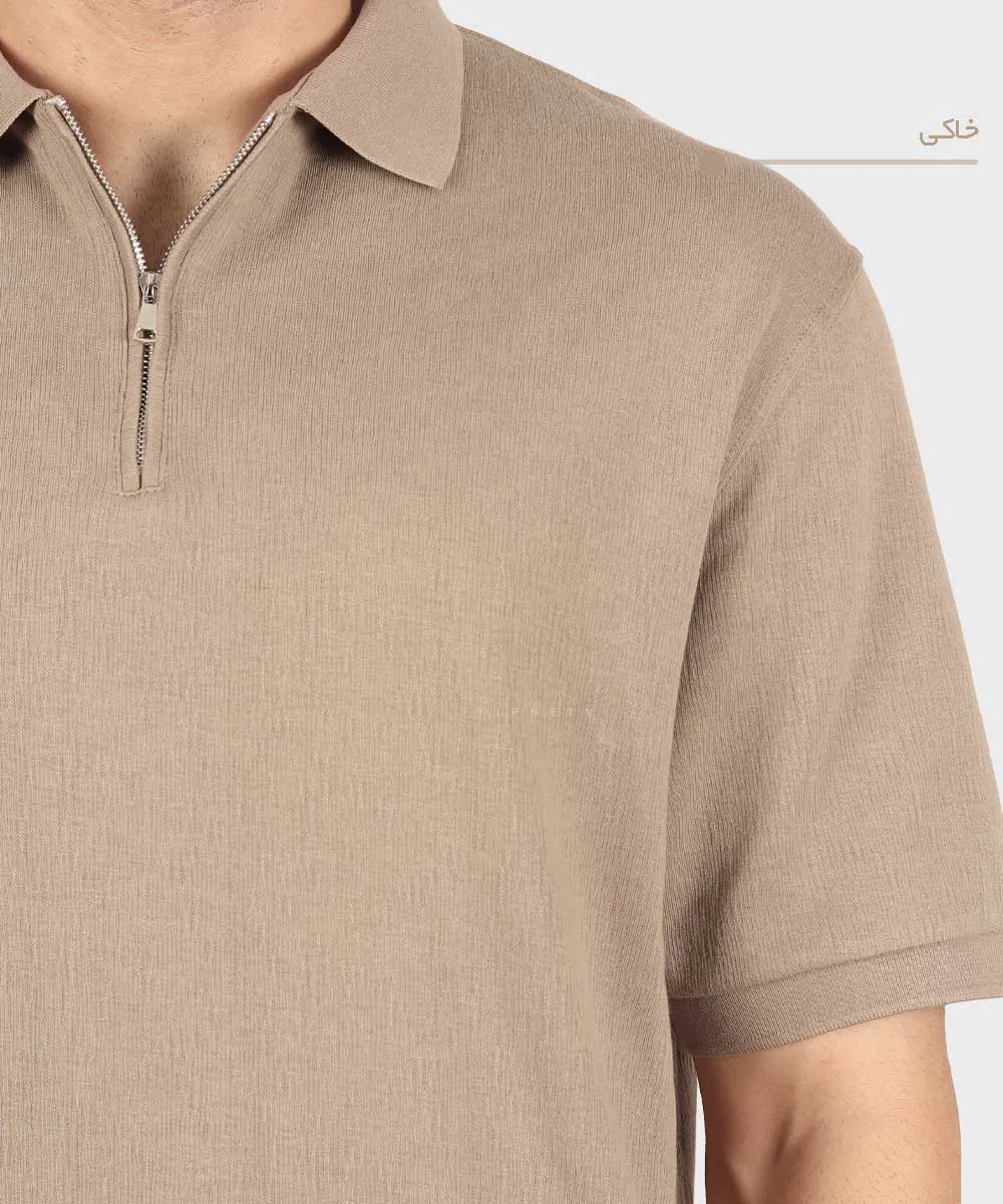 مشکی دودی شیری صدری سورمه ای خاکی تیشرت یقه دار 4036  - تصویر 9