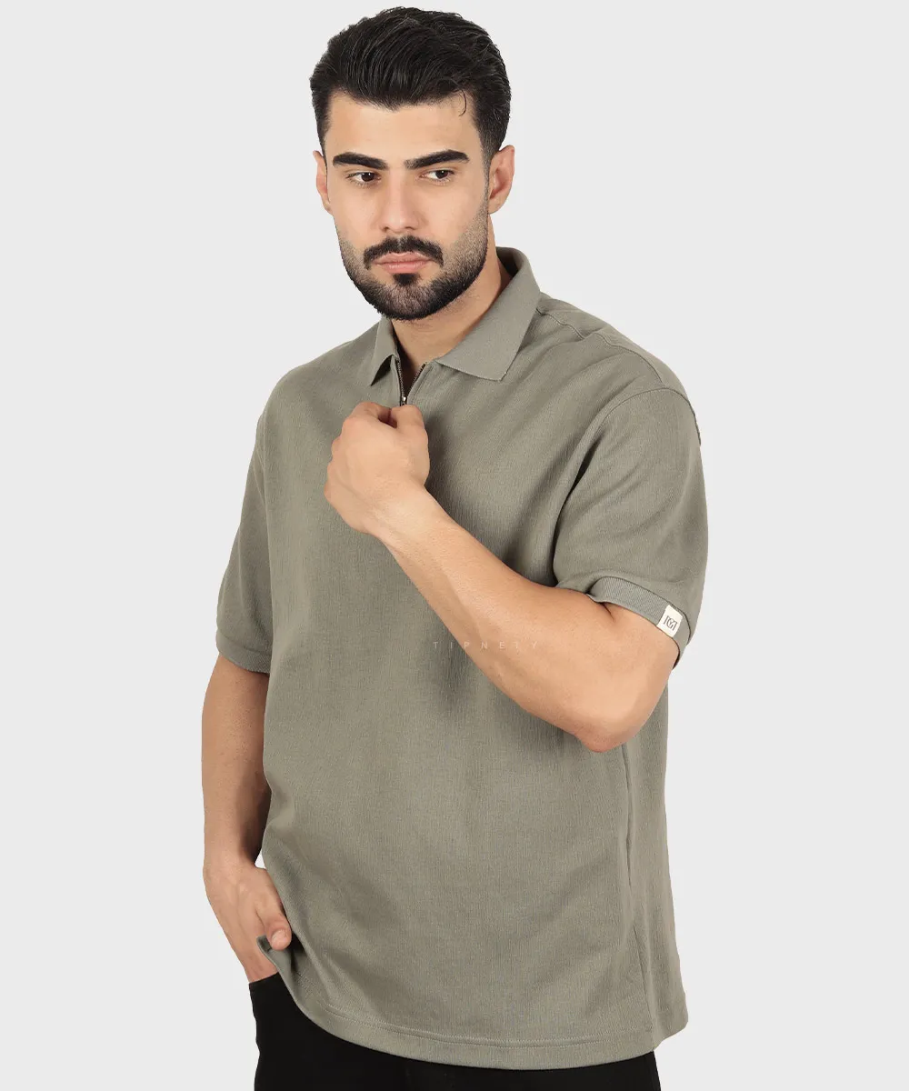 مشکی دودی شیری صدری سورمه ای خاکی تیشرت یقه دار 4036  - تصویر 14