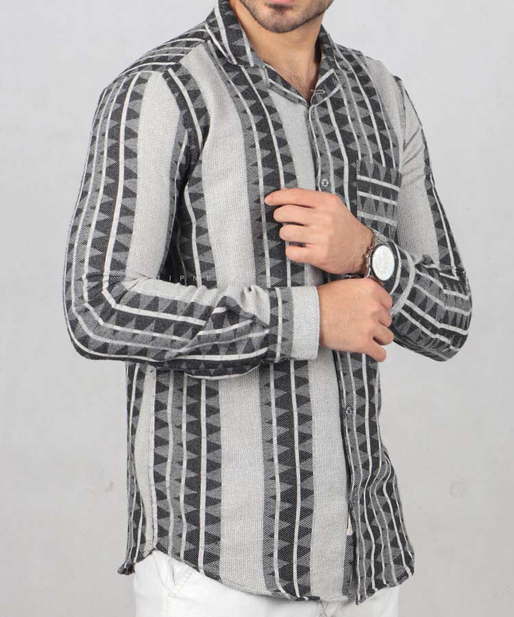 پیراهن آستین بلند یقه انگلیسی مردانه 0241