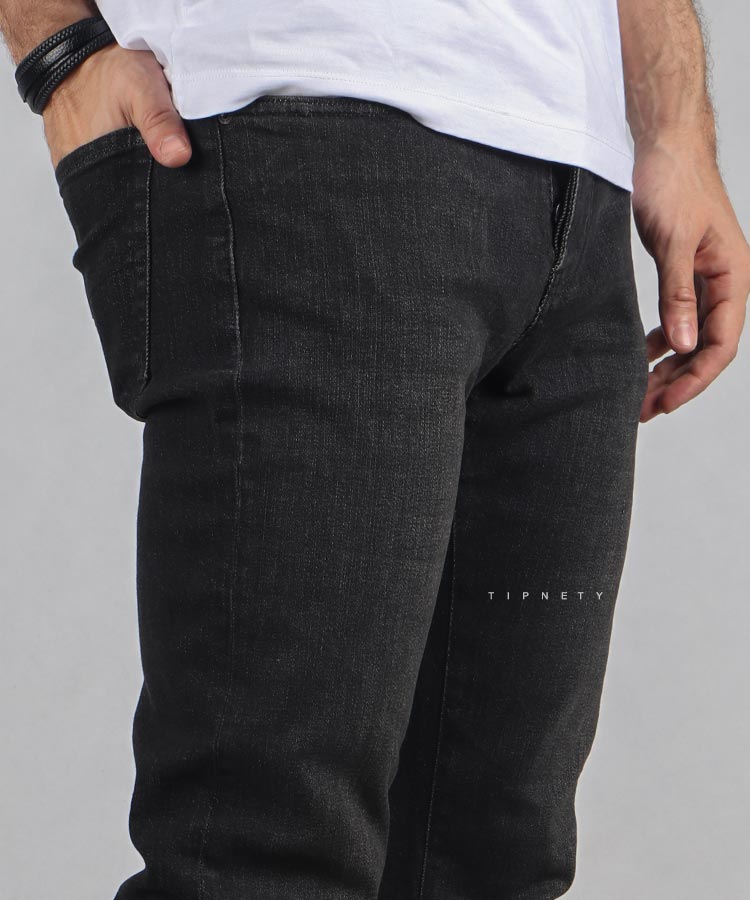                             ذغالی شلوار جین اسلیم 6025  - تصویر 5