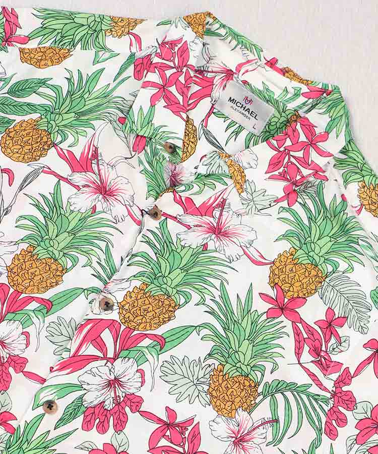 پیراهن مردانه هاوایی آستین کوتاه کد 2036