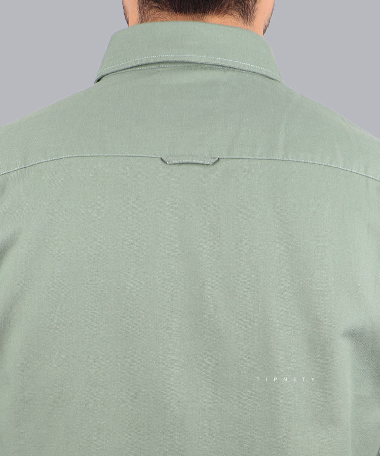                                                                                                 سورمه ای آبی روشن لجنی سبز سفید پیراهن آستین کوتاه فیت 5318  - تصویر 11