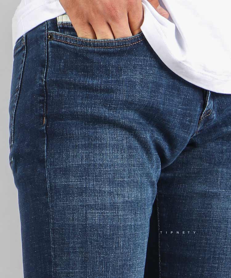             سورمه ای   شلوار جین اسلیم 6048  - تصویر 3