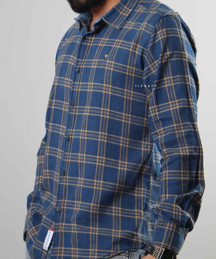 پیراهن مردانه آستین بلند چهارخانه 0795