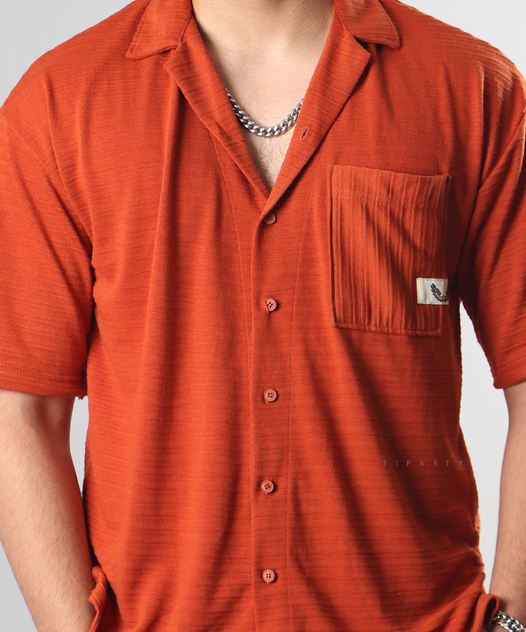 پیراهن یقه انگلیسی مردانه کنفی 0766