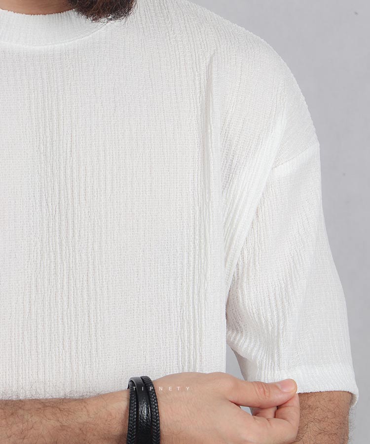 تیشرت لش سفید و مشکی برند مراکش 1758