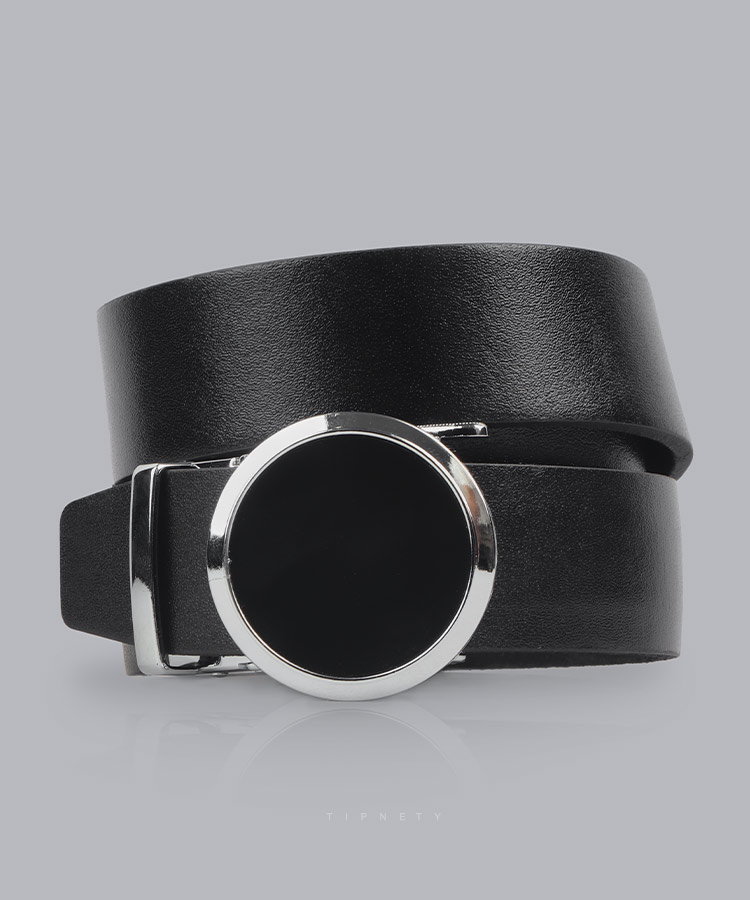 کمربند ریلی مردانه مشکی دایره ای 3251