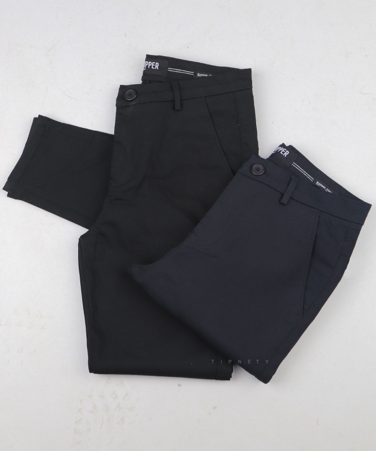                                                 سورمه ای مشکی شلوار کتان فیت 3189  - تصویر 3