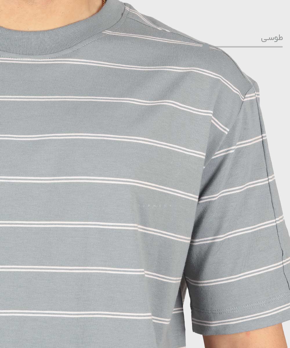                                 طوسی سورمه ای کرم تیشرت لش 1690  - تصویر 8