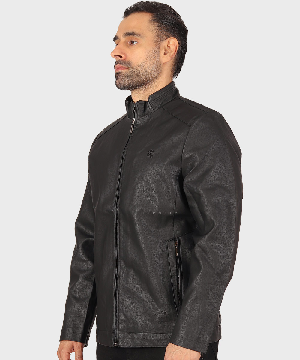                 خاکی مشکی کرم شیری زمستانه کت چرم 6317  - تصویر 14