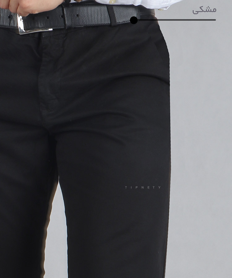                                                                                     سورمه ای صدری ذغالی مشکی نسکافه ای شلوار کتان راسته 3030  - تصویر 3