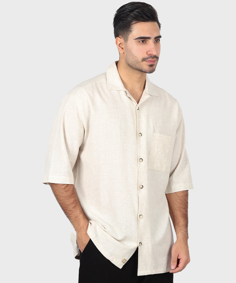                                 خردلی سورمه ای کرم پیراهن لش 4344  - تصویر 3