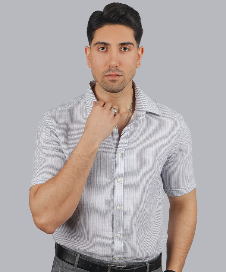 پیراهن آستین کوتاه مردانه مجلسی 1228