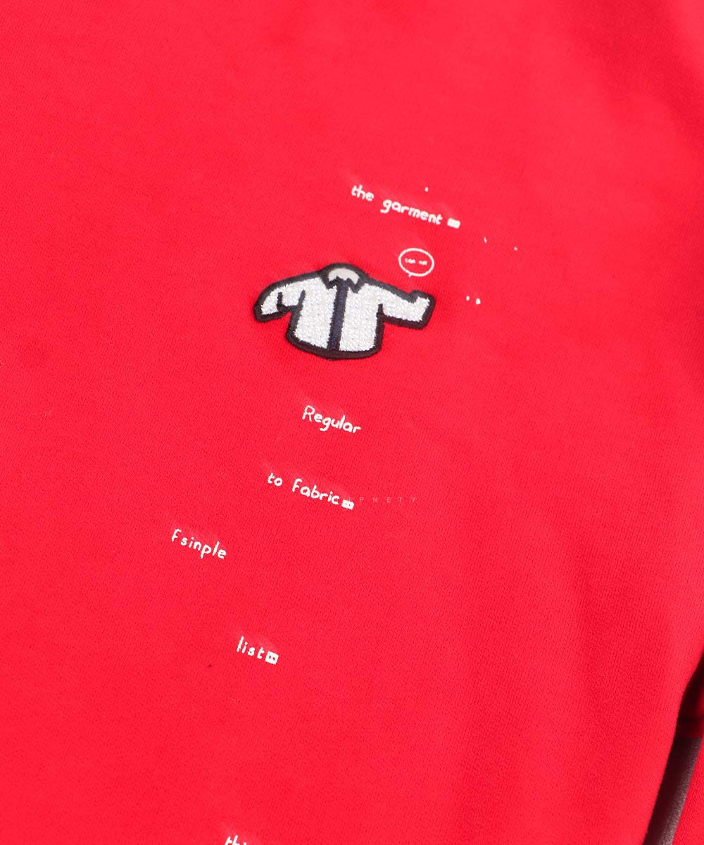         سورمه ای لجنی قرمز پاییزه پلیور 1786  - تصویر 8