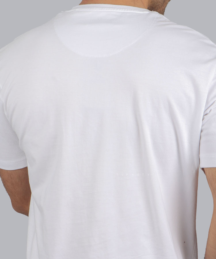                                                                                     سفید ملانژ کاربنی تیشرت چاپی 5240  - تصویر 5