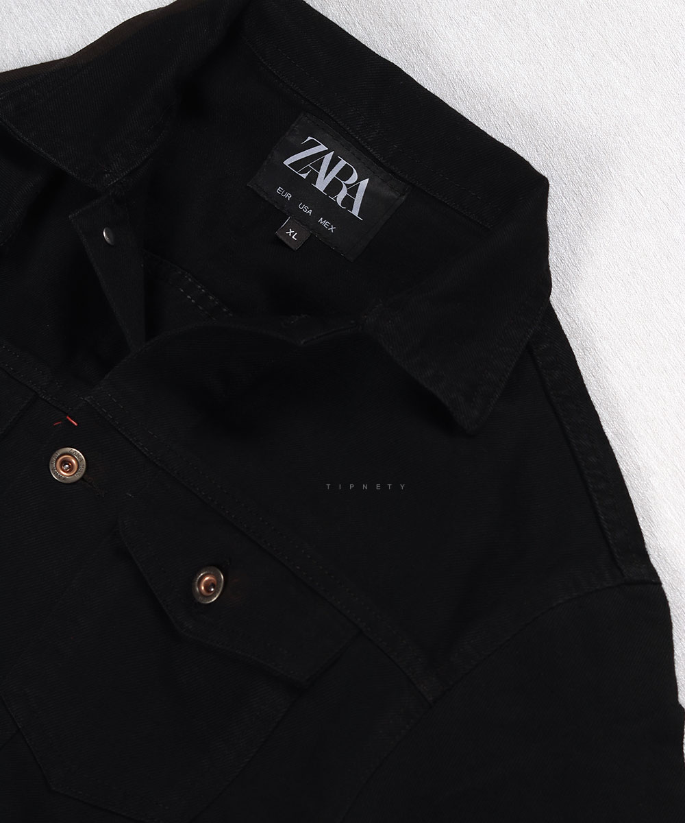 کت جین مشکی ساده 0261