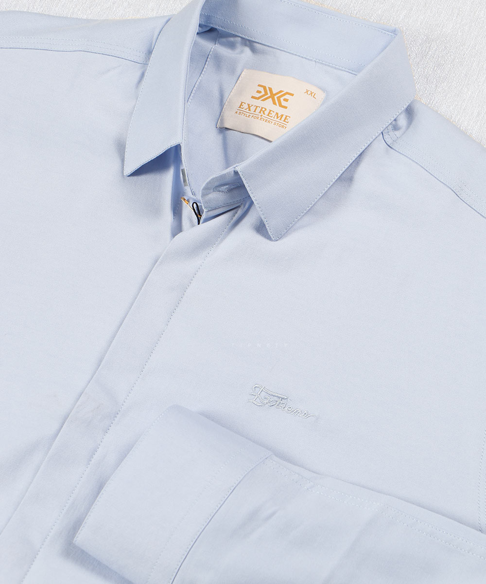 پیراهن مردانه آستین بلند دکمه مخفی 0363