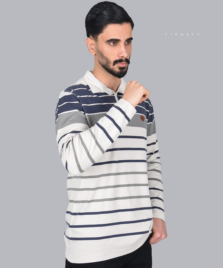 تیشرت یقه دار مردانه آستین بلند 1204