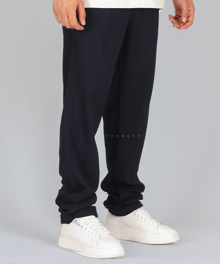                                             سفید کرم تیره سورمه ای استخوانی شلوار پارچه ای لینن 3068  - تصویر 6