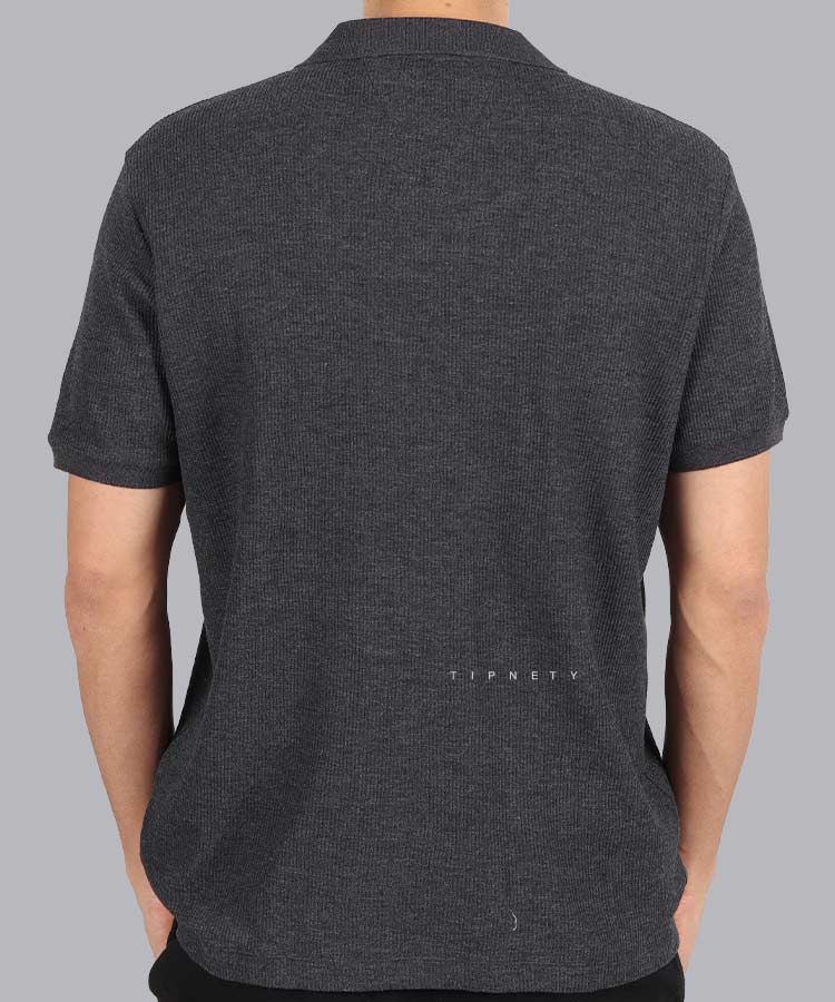                                                                       دودی سورمه ای ملانژ سبز سفید تیشرت یقه دار 0560  - تصویر 11