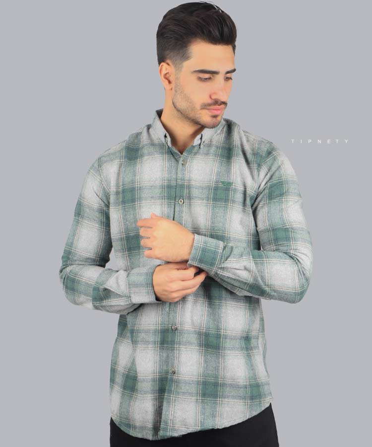 پیراهن مردانه پشمی و چهارخانه پاییزه 0496