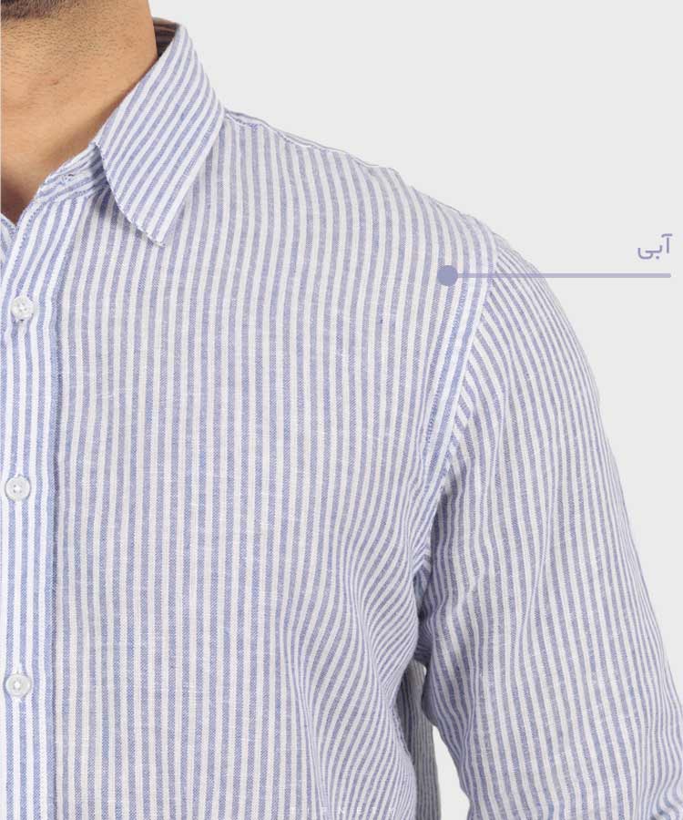                           تیره             تیره     طوسی آبی یاسی آبی تیره کرم پیراهن آستین بلند فیت 5440  - تصویر 3