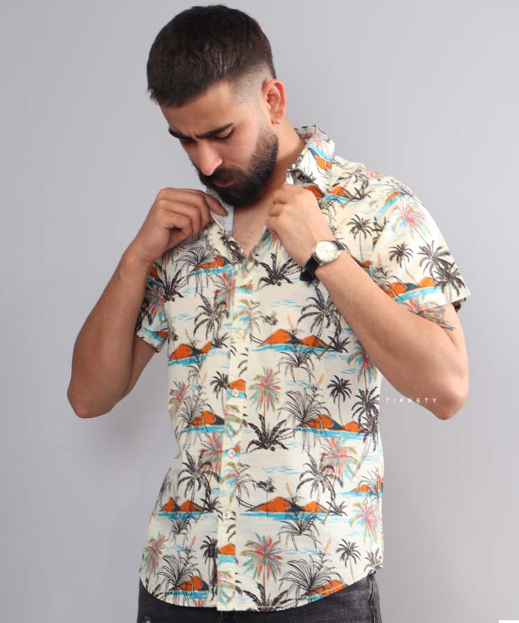 پیراهن مردانه اسپرت آستین کوتاه 2422