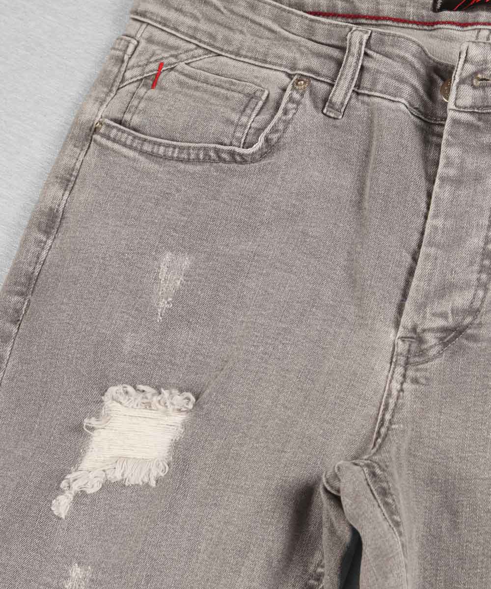 شلوار جین اسکینی مردانه طوسی روشن 0961