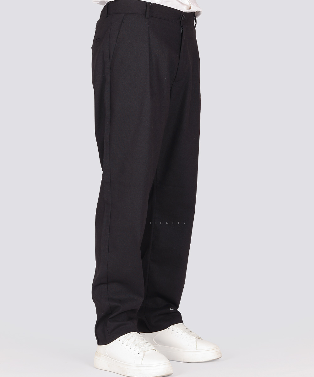                 مشکی شلوار پارچه ای لینن 4930  - تصویر 3