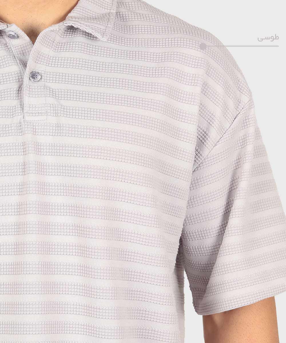                                                             طوسی کرم مشکی شیری تیشرت لش 1644  - تصویر 10