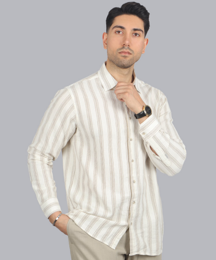 پیراهن مردانه آستین بلند راه راه 1114