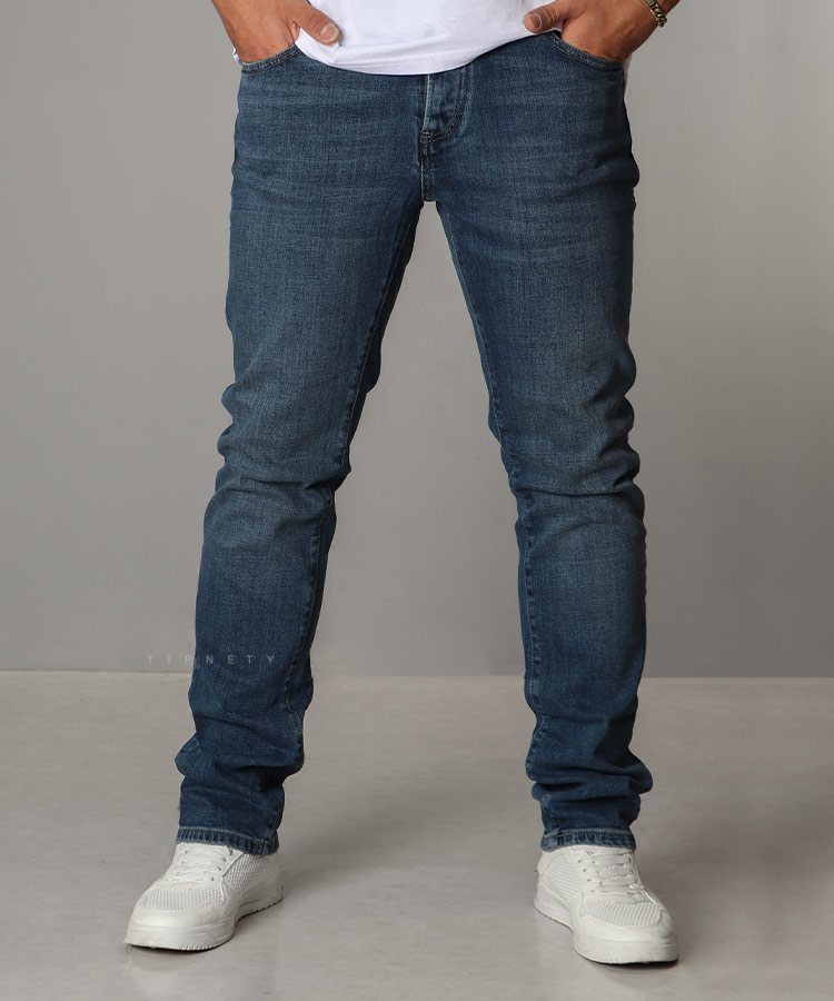 شلوار جین اسلیم مردانه آبی 4061