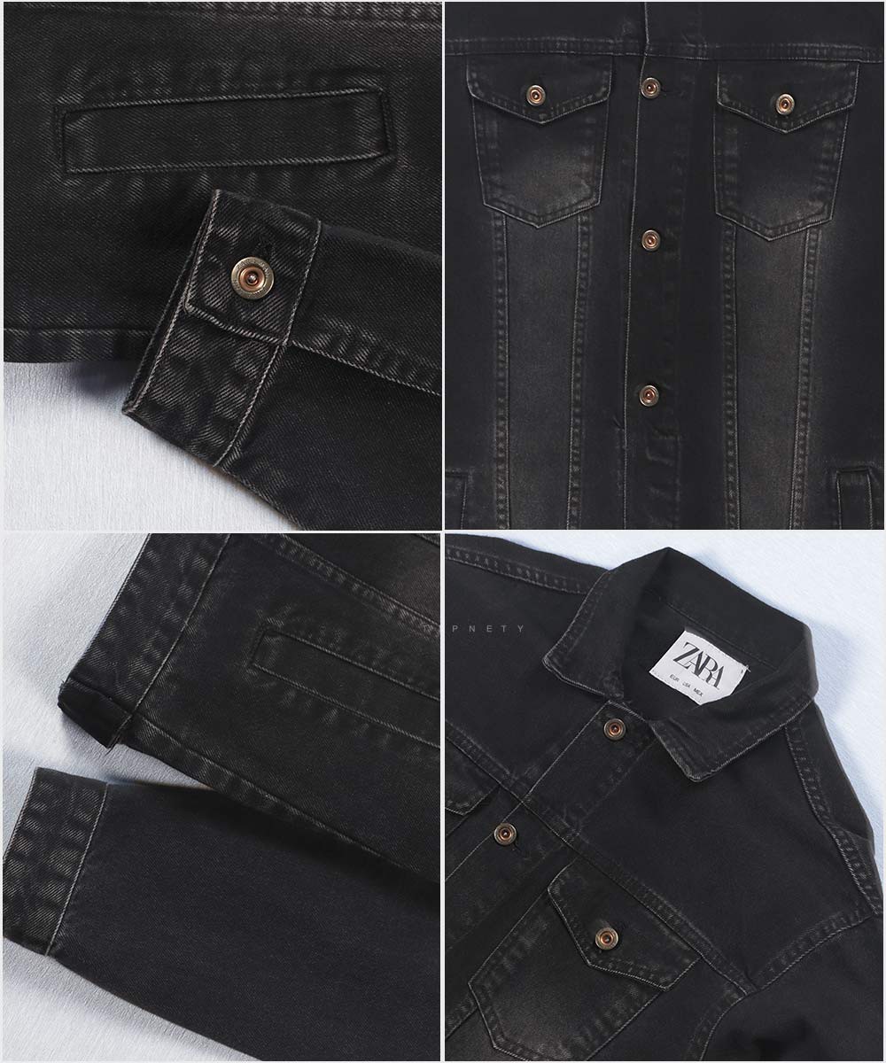         ذغالی زمستانه کت جین 0265  - تصویر 4