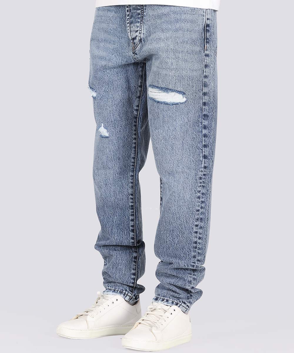 شلوار جین مام فیت مردانه آبی 4921