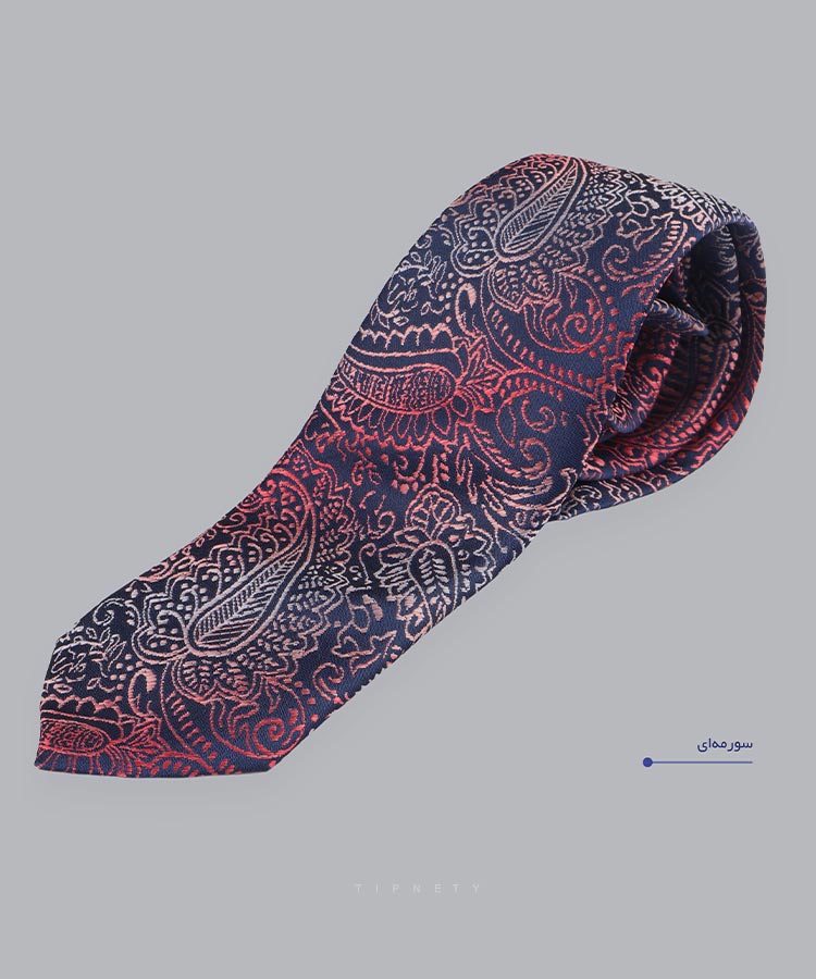 کراوات طرح دار سورمه ای 7207