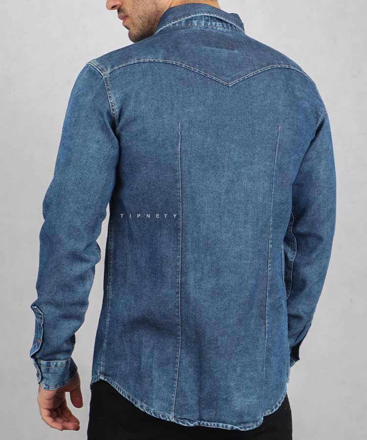 پیراهن مردانه آستین بلند جین 0652