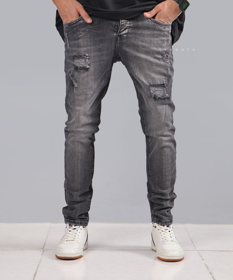 شلوار جین اسکینی مردانه زاپ دار 3564