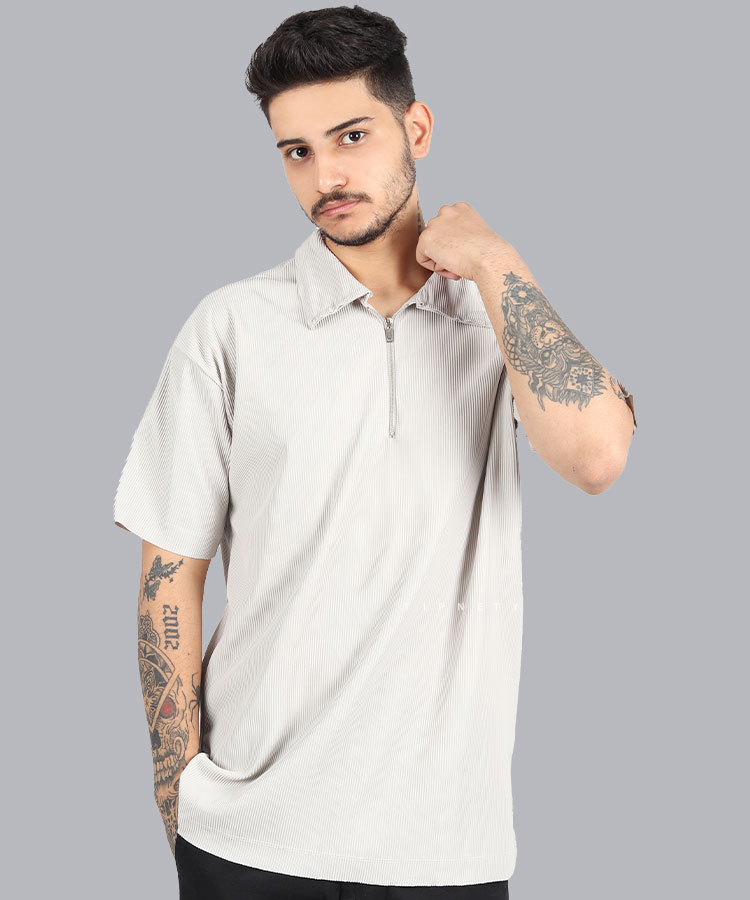                                                                                                                                 کرم سفید مشکی کله غازی قهوه ای صدری طوسی تیشرت یقه دار 1703  - تصویر 10