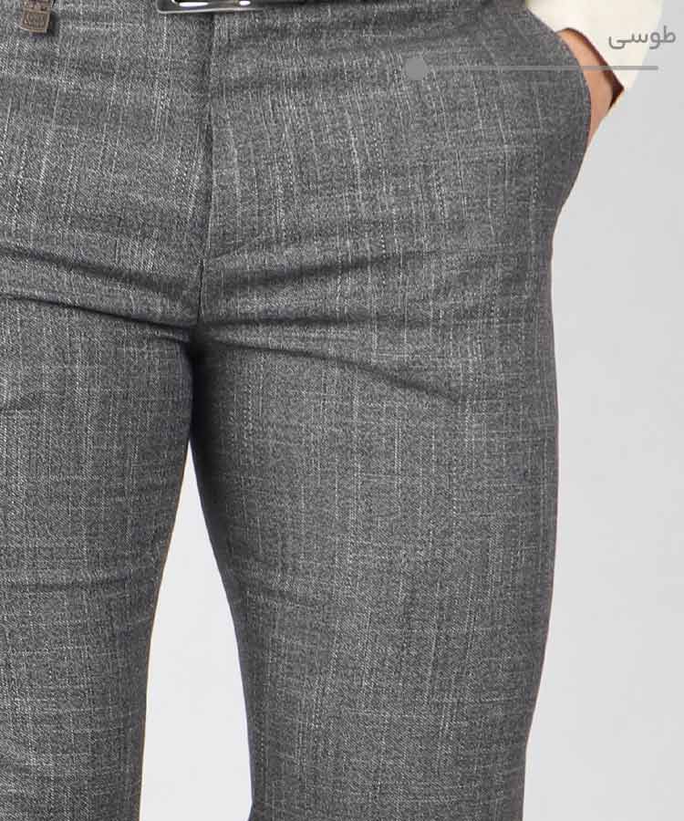                                                             قهوه ای ذغالی سورمه ای طوسی سبز شلوار پارچه ای راسته 0270  - تصویر 7