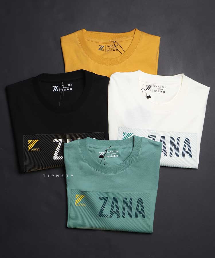                                       سبز مشکی سفید خردلی قرمز تیشرت چاپی 1943  - تصویر 3