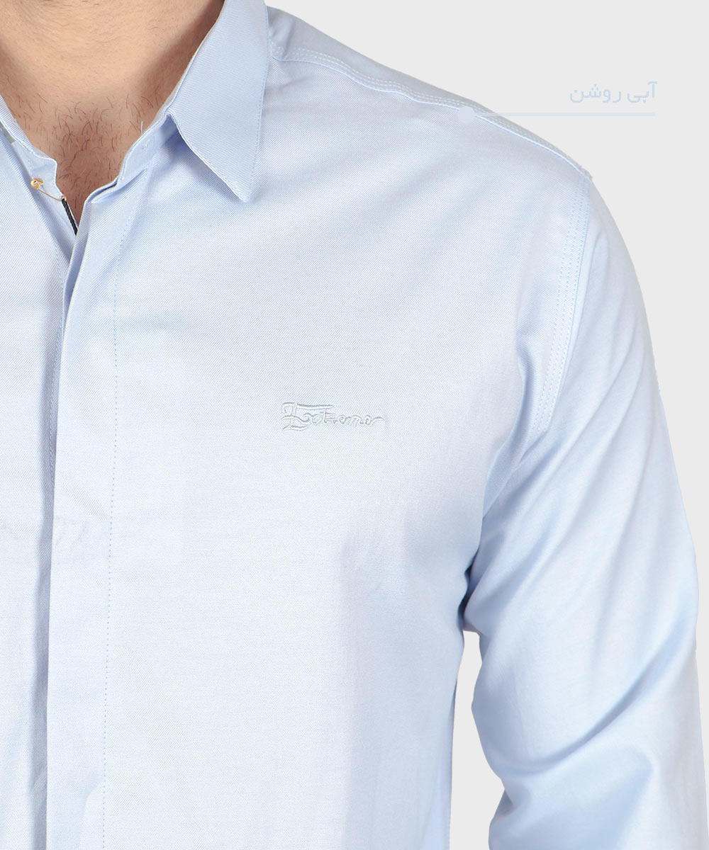             چرک   روشن               چرک   روشن   صدری نسکافه ای سورمه ای لجنی آبی آبی چرک آبی روشن پیراهن آستین بلند فیت 0363  - تصویر 4