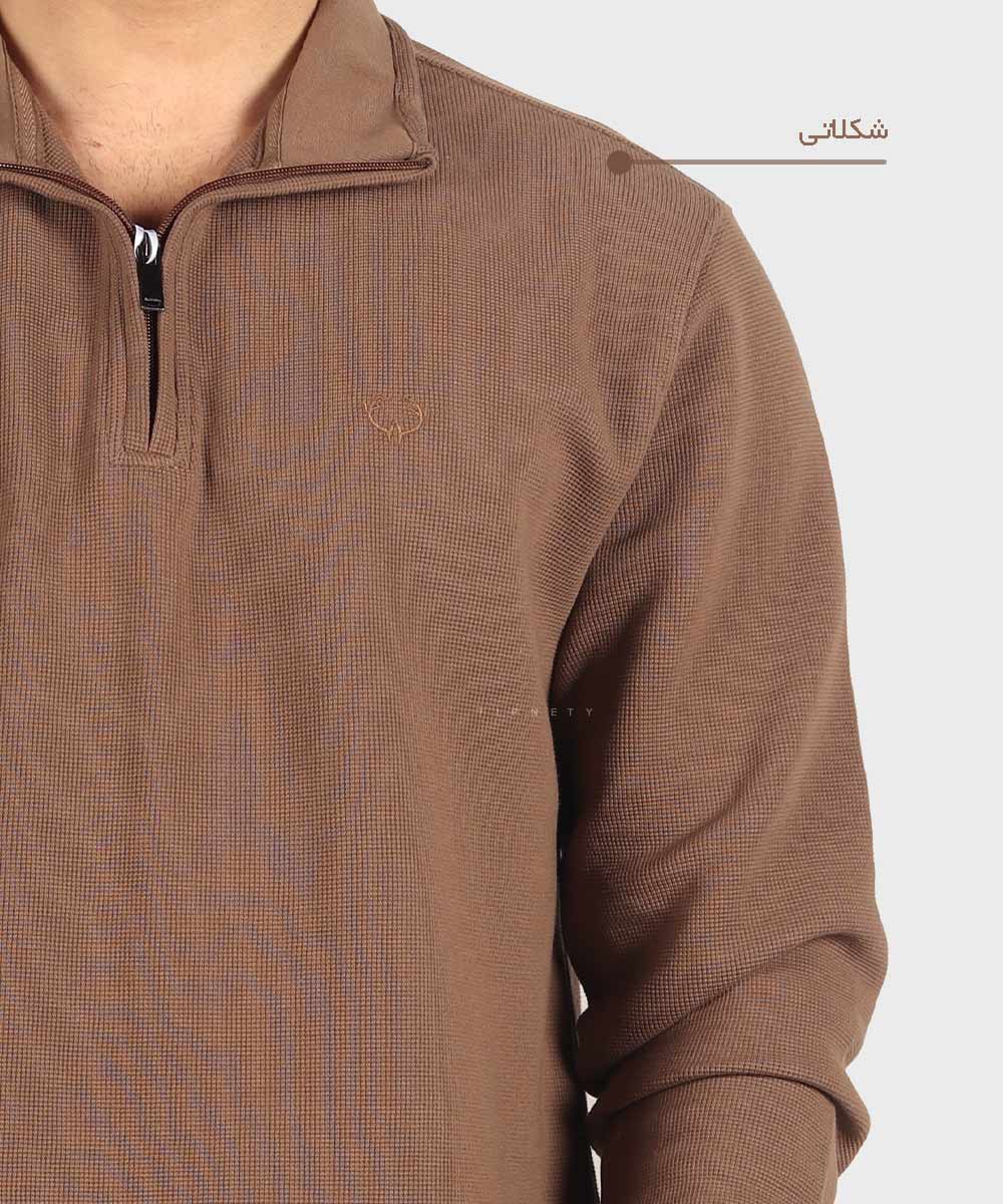                 قهوه ای نفتی آبی روشن مشکی شکلاتی کرم صدری پاییزه پلیور 8016  - تصویر 6