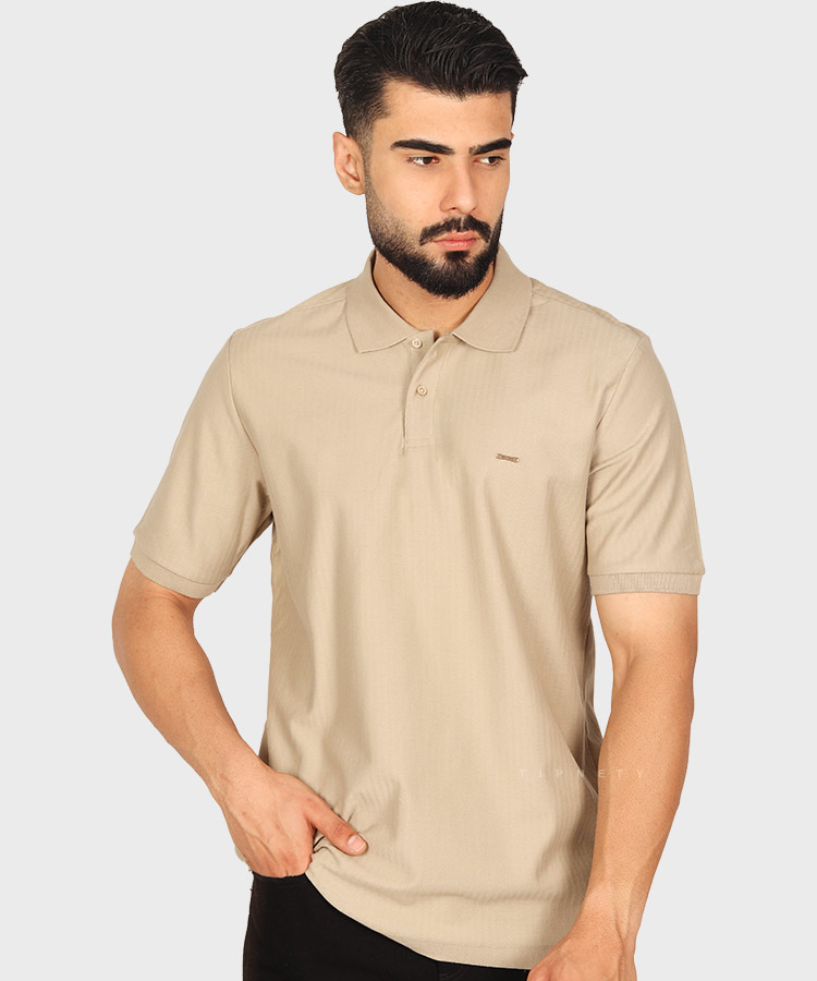       تیره         تیره   سبز کرم کرم تیره تیشرت یقه دار 0593  - تصویر 3